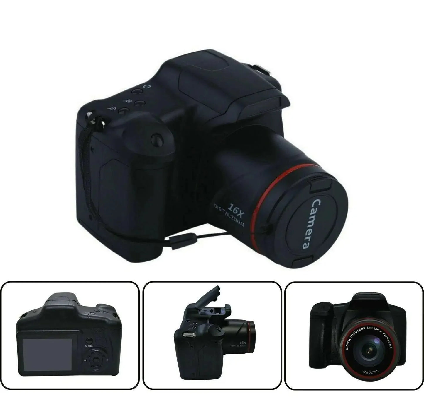 Digital Camera 3.0 Inch TFT LCD Screen 16X Zoom HD 16MP 1080P Anti-Shake Mic US Anti Spier
