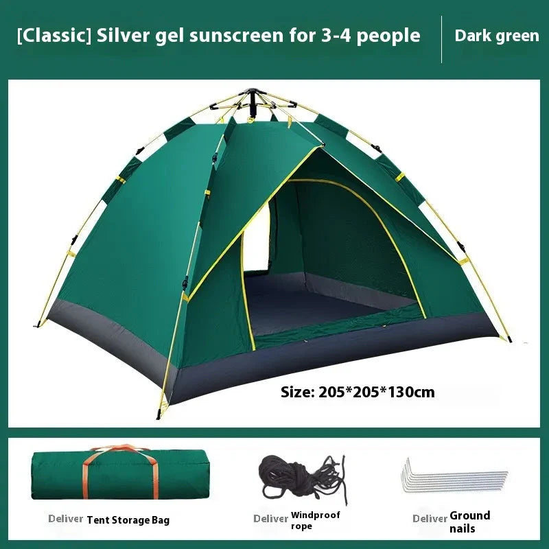 3-4 Double Automatic Camping Tent Anti Spier