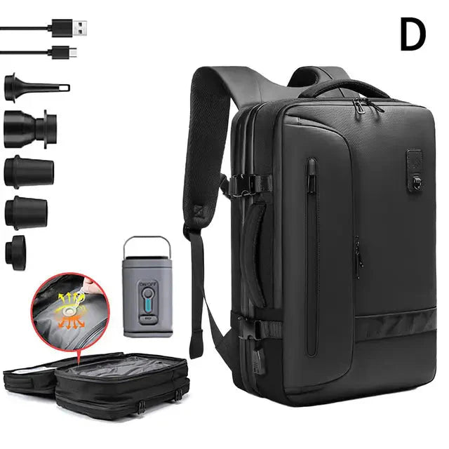 Multi-Functional Expandable Backpack with Vacuum Storage Anti Spier