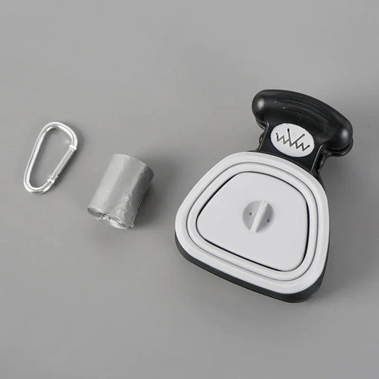 Pet Dog Poop Bag Dispenser with Foldable Poop Scoop Anti Spier