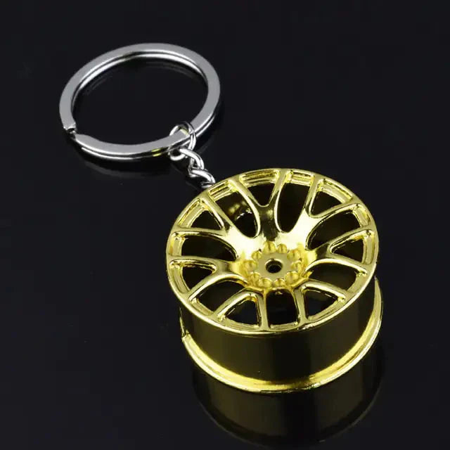 Wheel Rim Hub Tuning Keychain Anti Spier