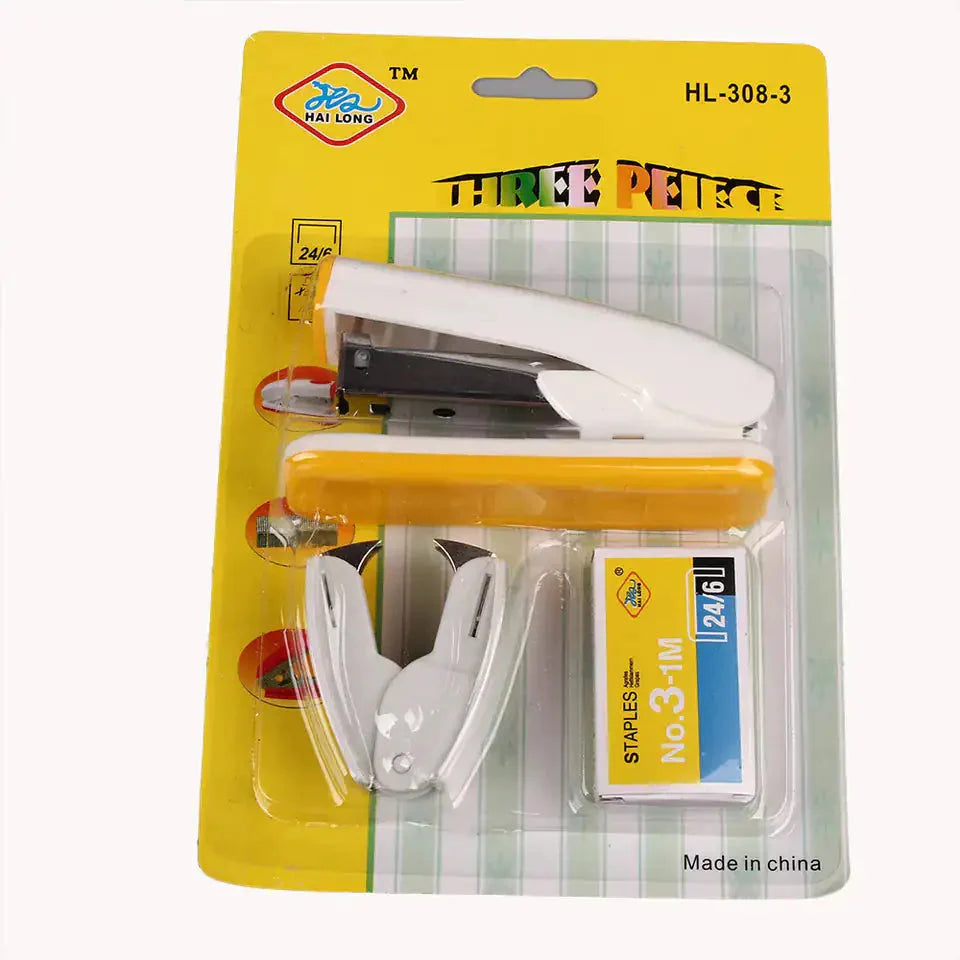 Mini Stapler 3pc Set - Random Color Anti Spier