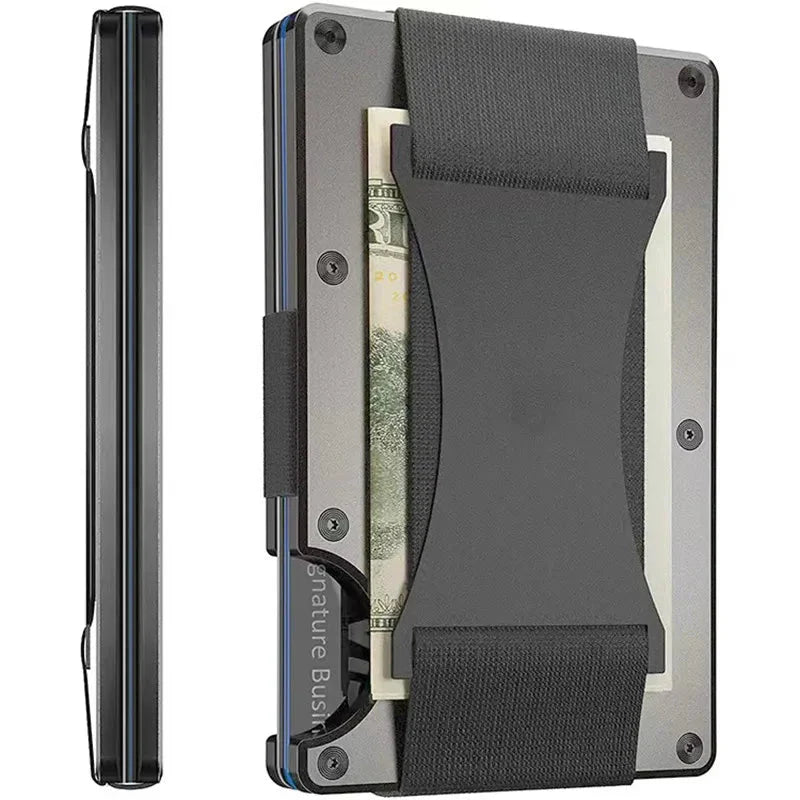 New Metal Card Bag Carbon Fiber Wallet Wallet RFID Anti-theft Swiping Blocking Technology Anti Spier
