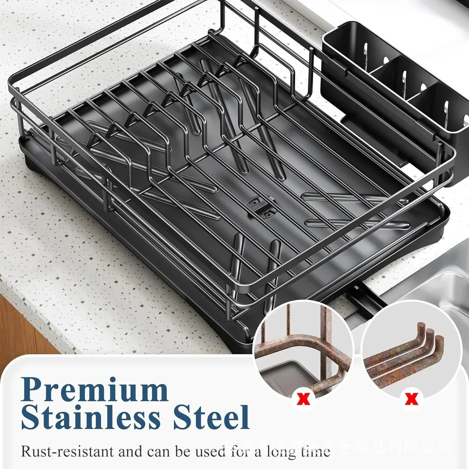 Sink Dish Drain Rack Anti Spier