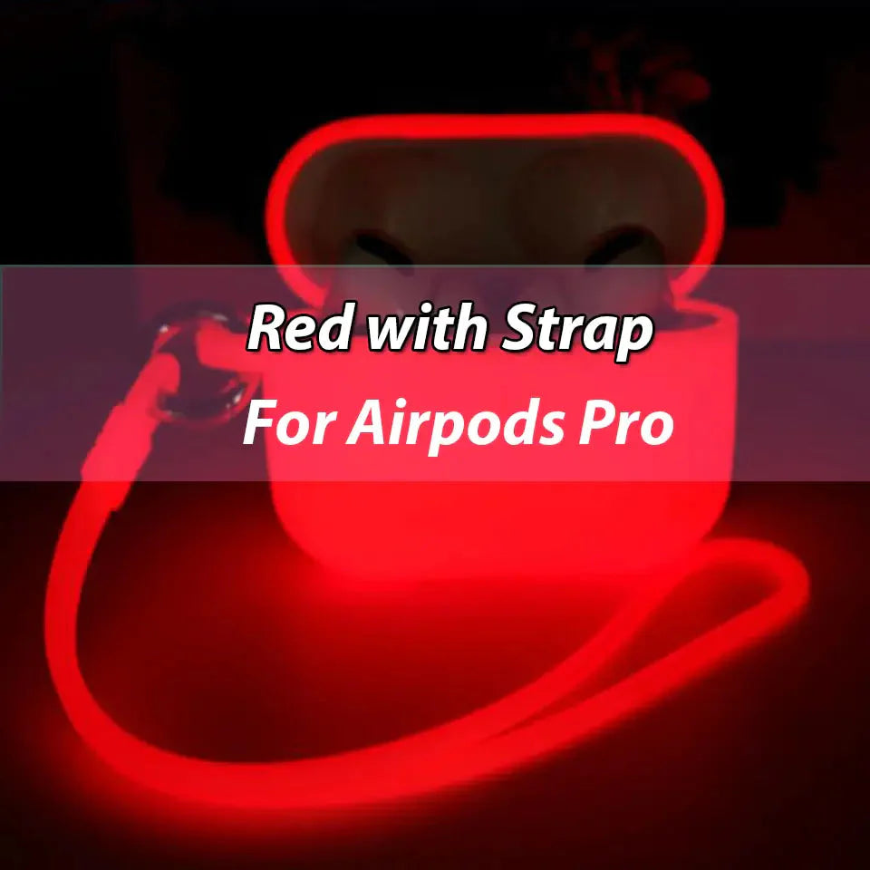 Glow-in-the-Dark Silicone Case for Apple AirPods Pro: Shockproof Protection Anti Spier
