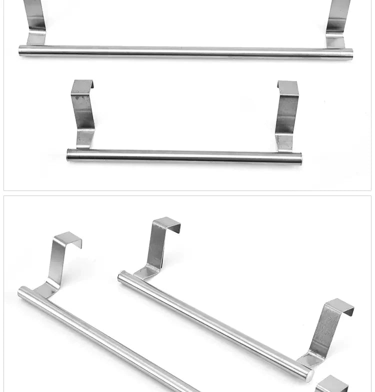 Stainless Steel Single Rod Towel Rack for Cabinet Doors Anti Spier