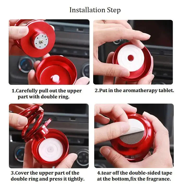 Solar Auto Rotating Ball Air Freshener Anti Spier