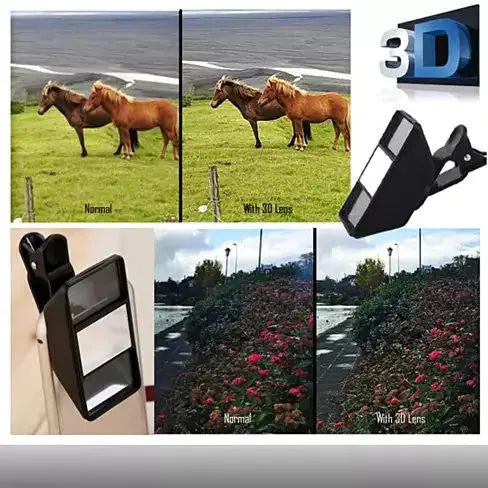 Magical 3D Clip On Lens for your Smart Phone and Tablets Anti Spier