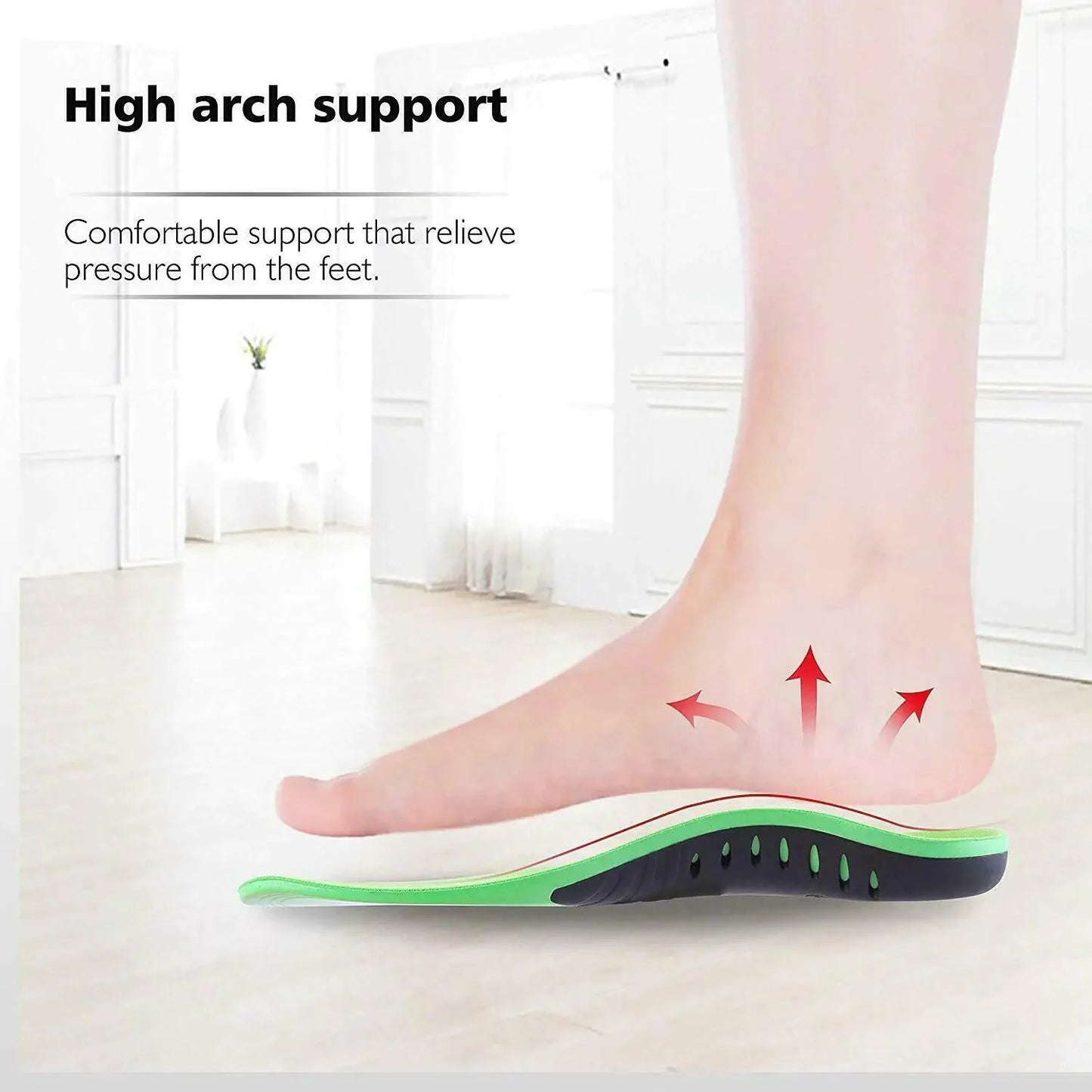 Orthotic Shoe Insoles Inserts Flat Feet High Arch Support For Plantar Fasciitis Anti Spier