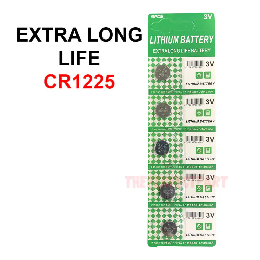 5 PCS New Lithium Battery 3V CR1225 /CR 1225 Button Cell Watch EXTRA LONG LIFE Anti Spier