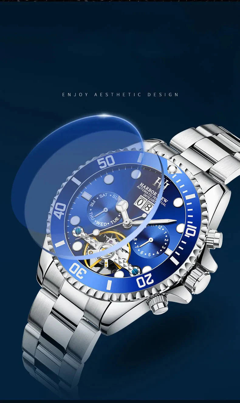 ARBOR VIEW Tourbillon Green Mechanical Watch Anti Spier