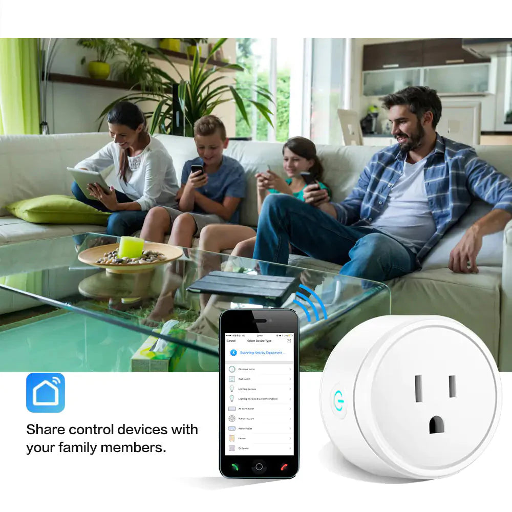 Smart Home Outlet Control By Google Home Assistant Or Amazon Alexa In Pack Of 2 Or 4 Anti Spier