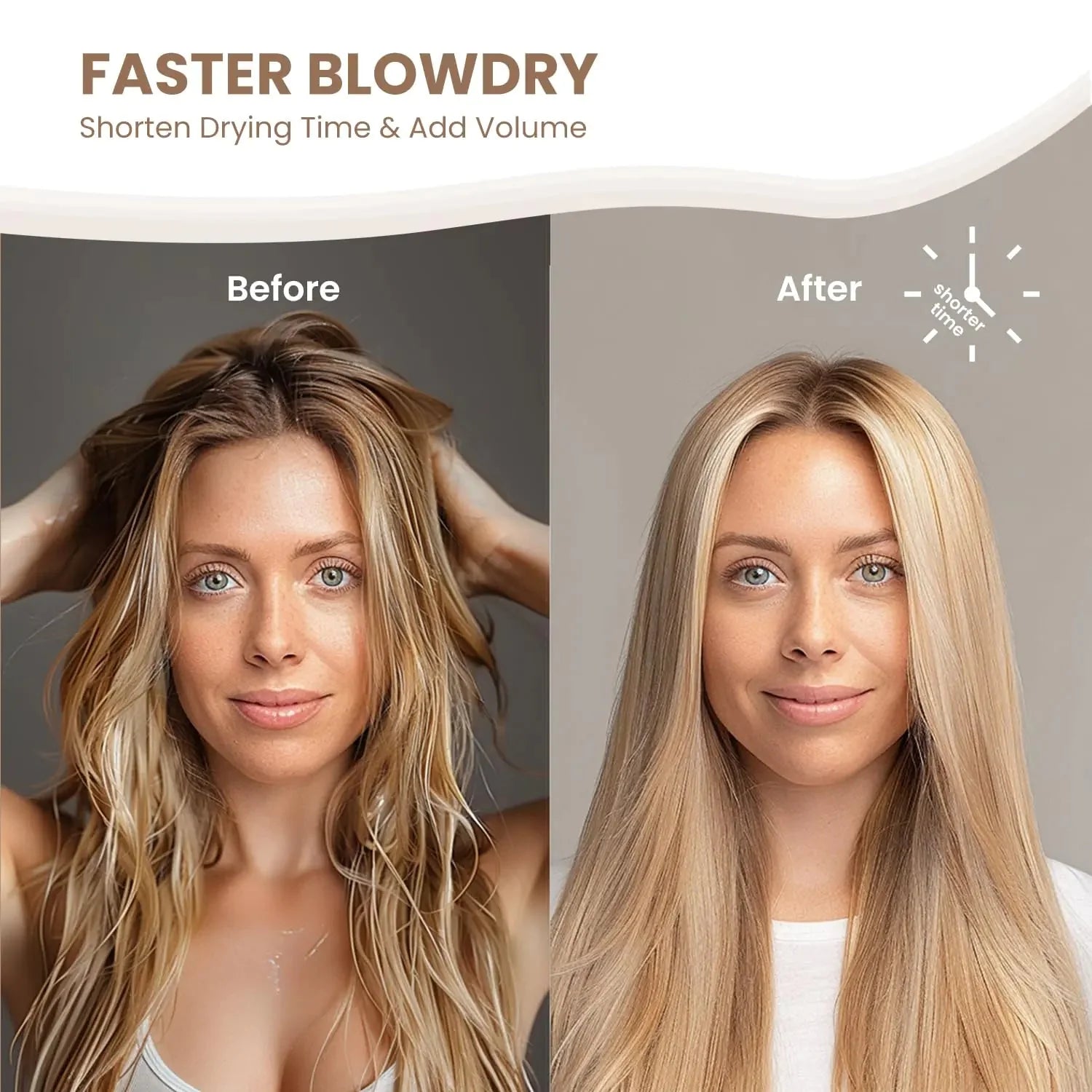 AIMIKE Round Brush, Nano Thermal Ceramic & Ionic Tech Hair Brush, Round Barrel Brush with Boar Bristles for Blow Drying, Styling, Curling, Add Volume & Shine (2.9 inch, Barrel 1.7 inch) + 4 Clips 43mm-1.7 Inch (2.9 Inch with Bristles) Anti Spier