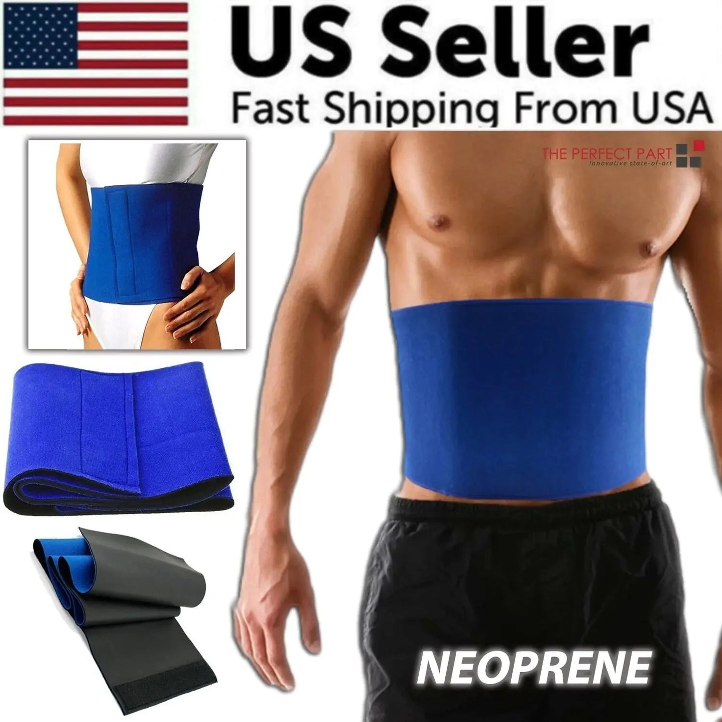 Waist Trimmer Belt Sweat Band Wrap Ab Stomach Weight Loss Fat Burner Slimming Anti Spier
