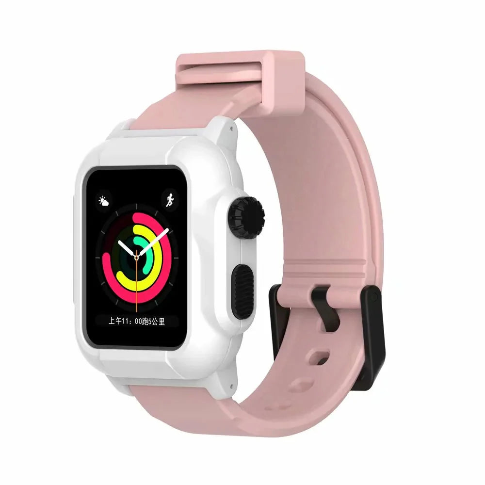 Waterproof Box Case Strap For Apple Watch Anti Spier