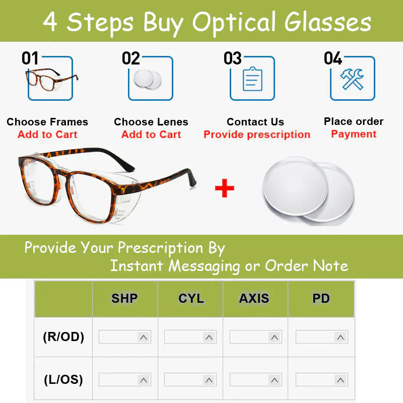 Moisture-Proof Blue Light Blocking Glasses with Prescription Frame Anti Spier