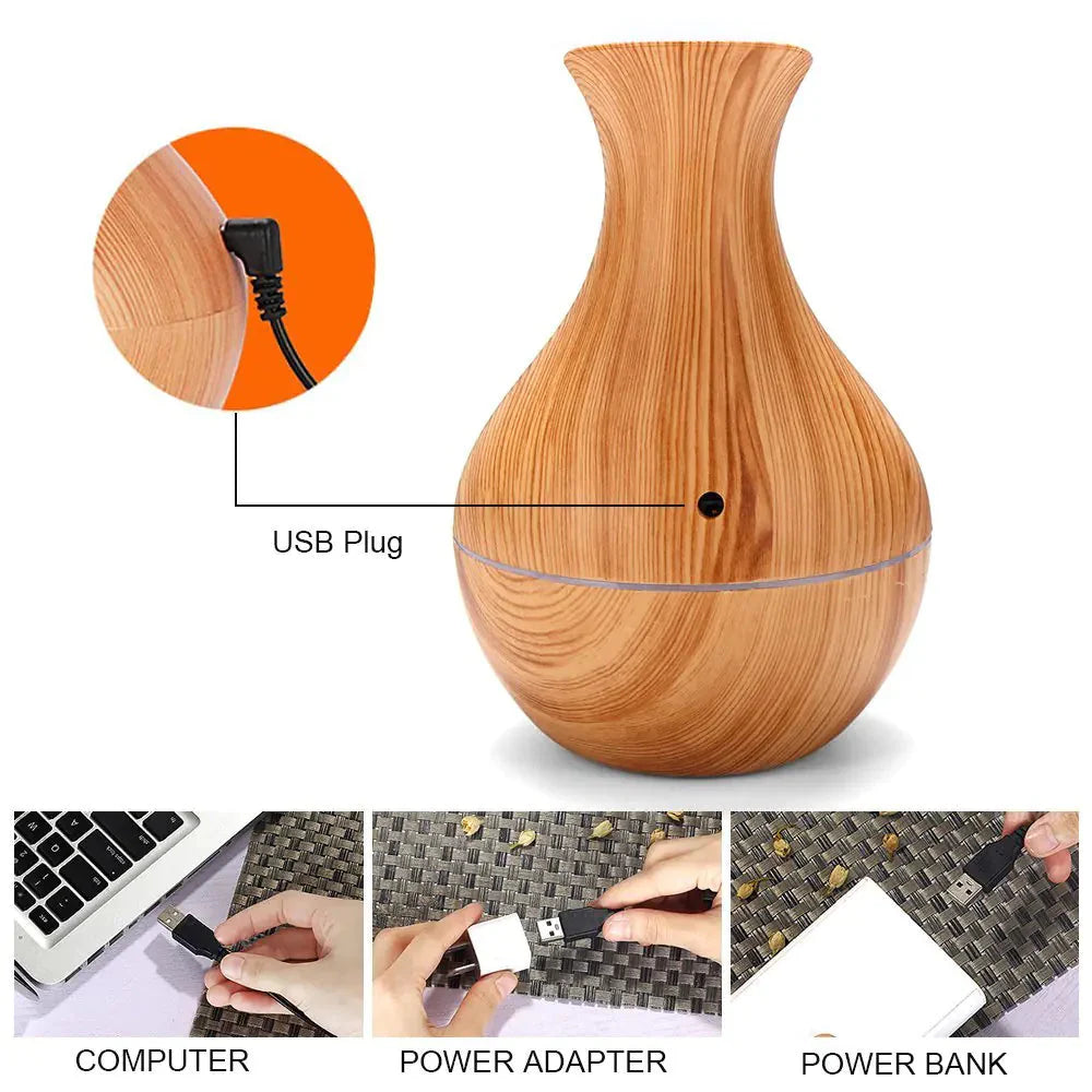 LED Ultrasonic Aromatherapy Essential Oil Diffuser Anti Spier