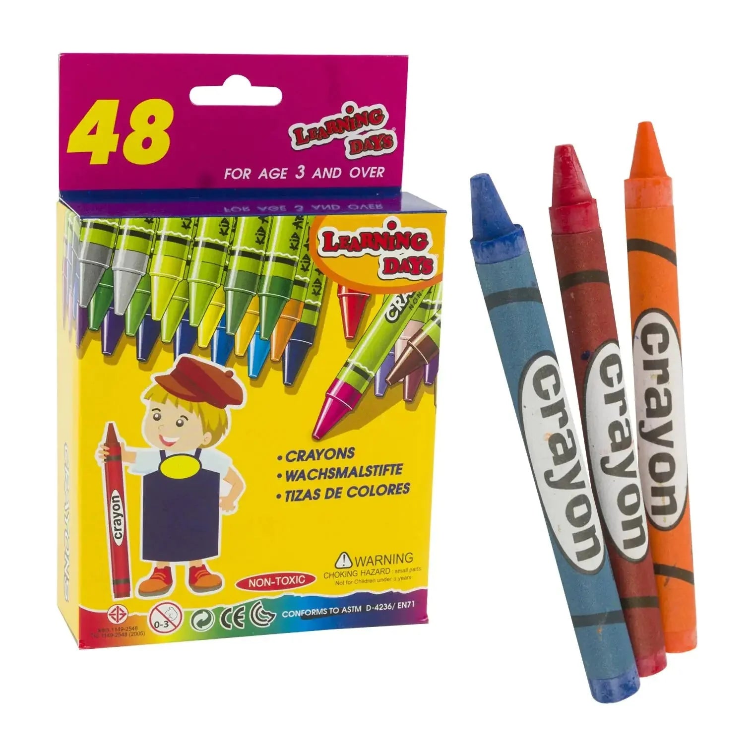 Learning Days 48 Piece Crayon Pack Anti Spier
