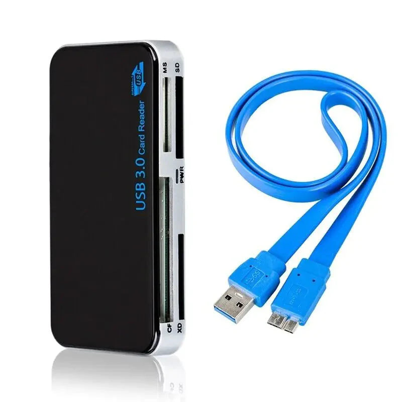 USB 3.0 Memory Card Reader Adapter 5GBPS Fit For CF/TF/SD/Micro SD/XD/M2/MS Card Anti Spier