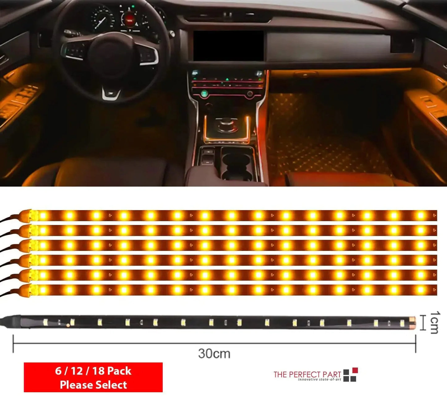 Lot Waterproof 12''/15 DC 12V Motor LED Strip Underbody Light For Car Motorcycle Anti Spier