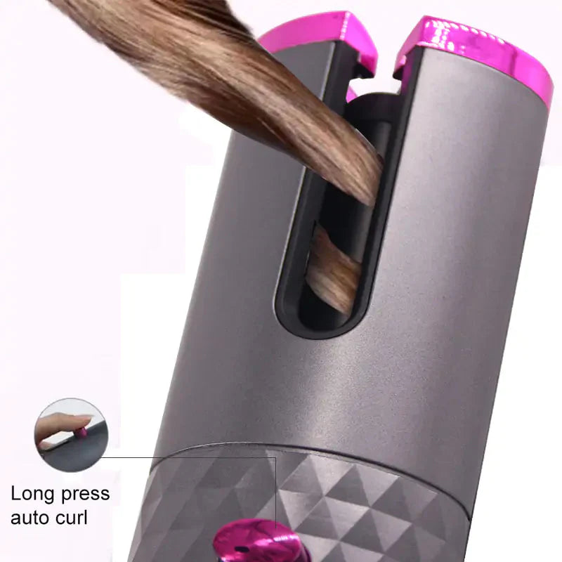 Cordless Auto Rotating Ceramic Hair Curler Anti Spier