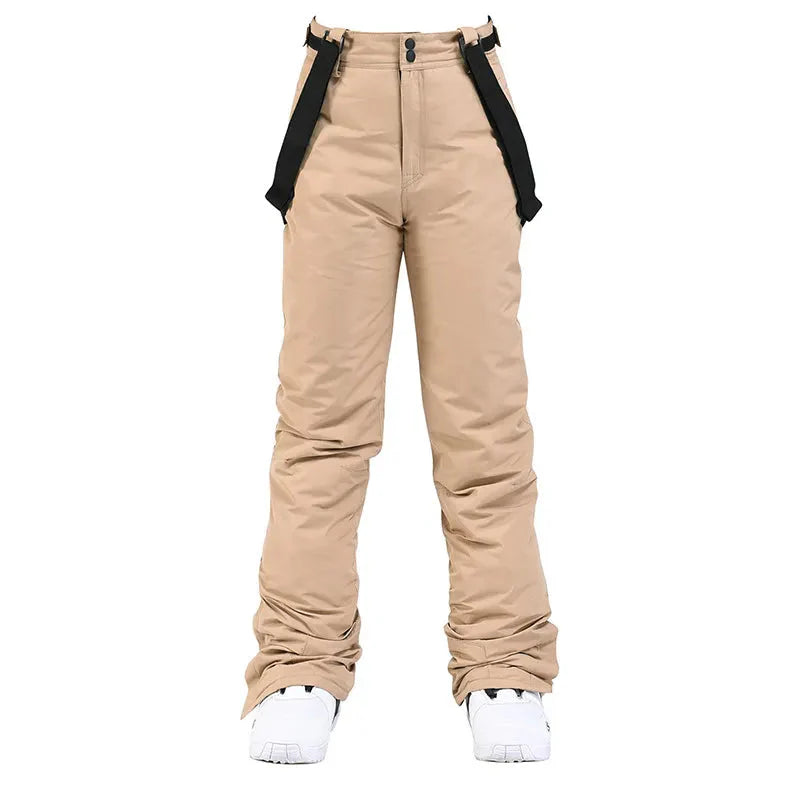 Windproof Waterproof Ski Pants with Detachable Elastic Waist Anti Spier