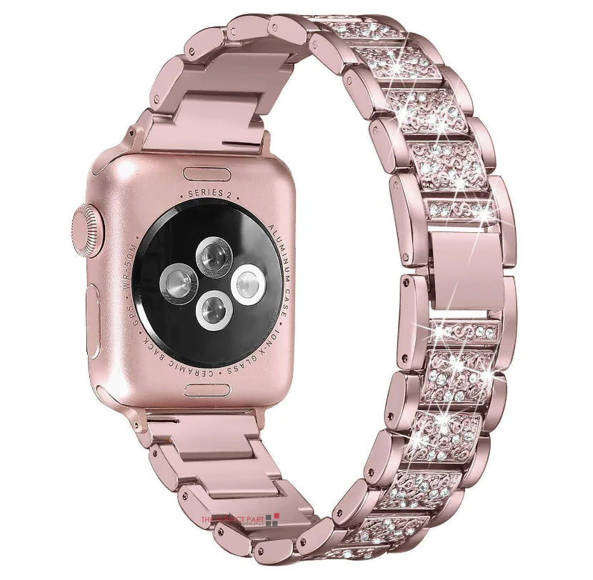 Crystal Bling Band Case iWatch Strap For Apple Watch Ultra Series 8 7 SE 6 5 4 3 - Anti Spier 