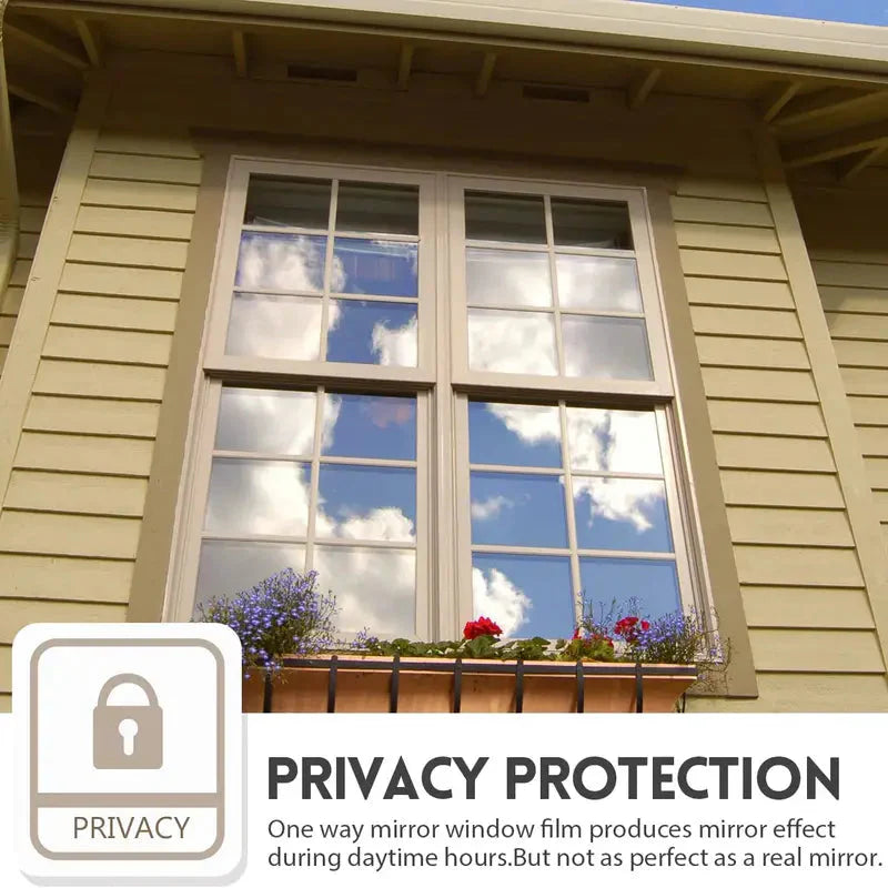 One-Way Daytime Privacy Window Film - Brown-Silvery Anti Spier