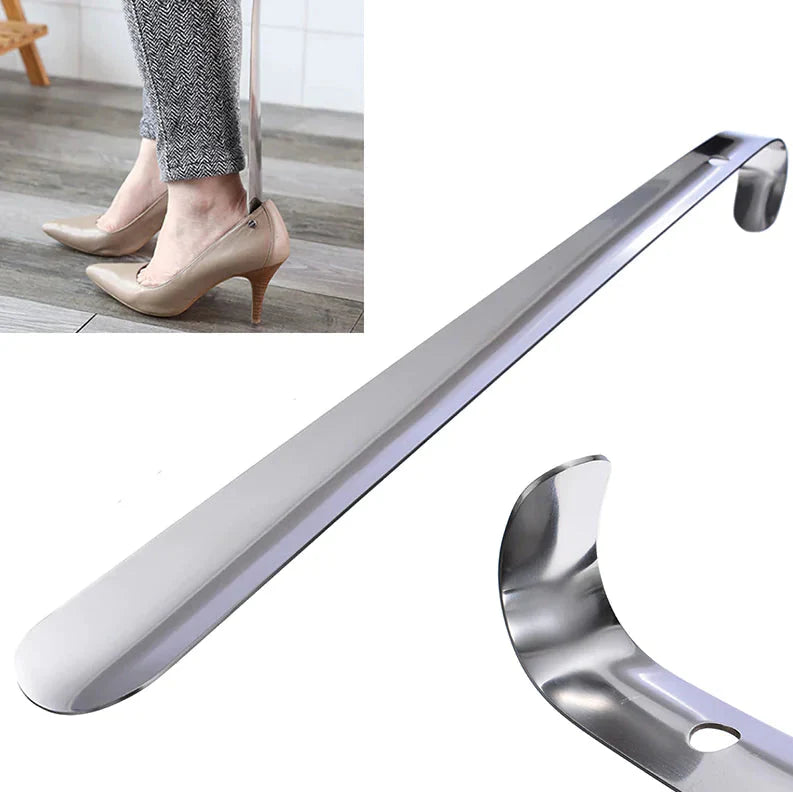 22in Extra Long Handle Shoe Horn Stainless Steel Metal Shoes Remover Shoehorn US Anti Spier