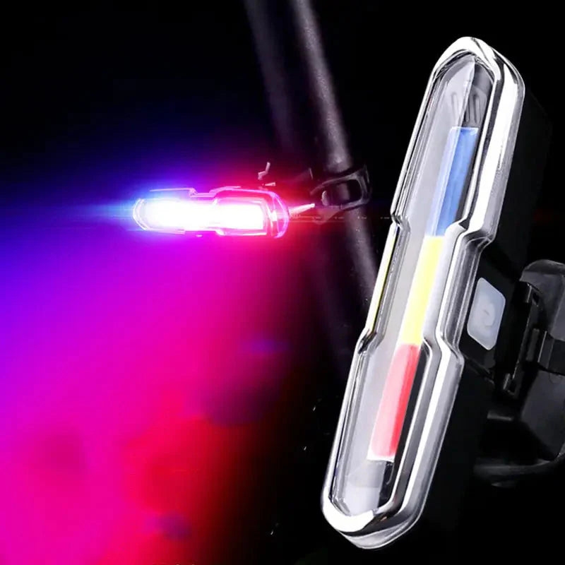 USB Rechargeable Bicycle Tail Light for Night Riding Anti Spier
