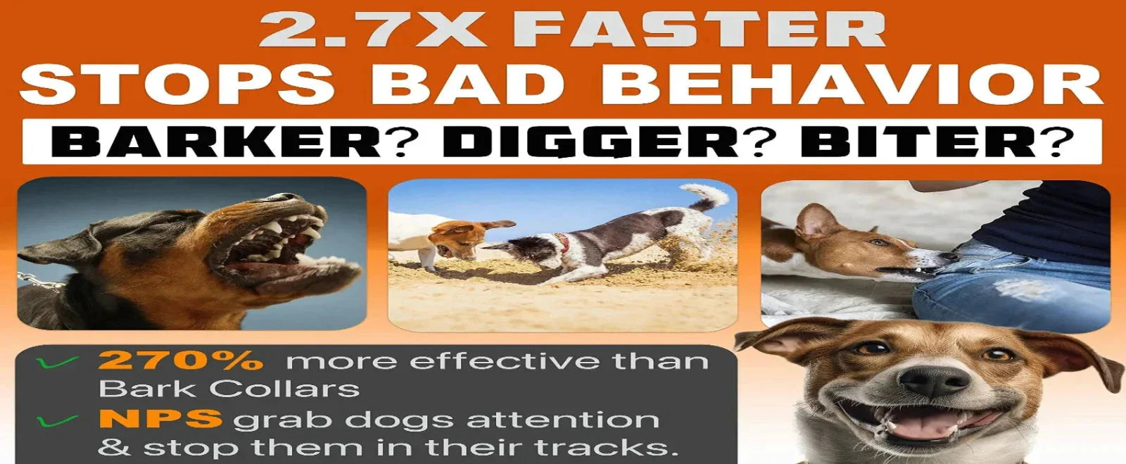 Dog Bark Deterrent Device Stops Bad Behavior No Need Yell Long Range Ultrasonic Anti Spier