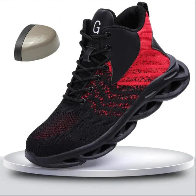 Men Steel Toe Outdoor Safety Work Shoes Anti Spier