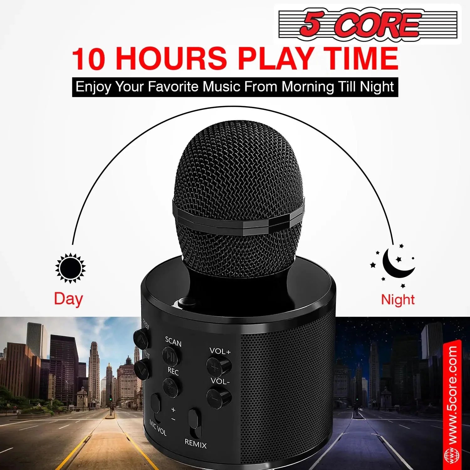 5Core Wireless Karaoke Microphone Bluetooth Mic Portable Handheld Microfonos Inalambricos Anti Spier