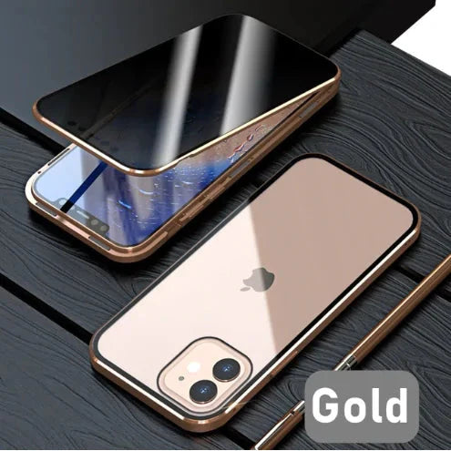 Glass Privacy Metal Phone Case iphone Anti Spier