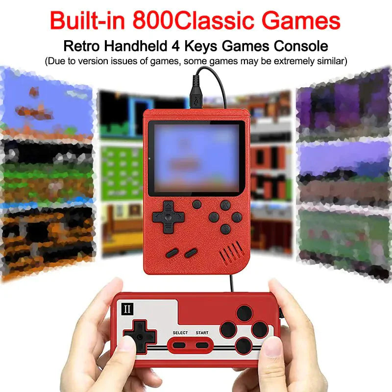 Handheld Game Console Built-In 800 Classic Games Anti Spier