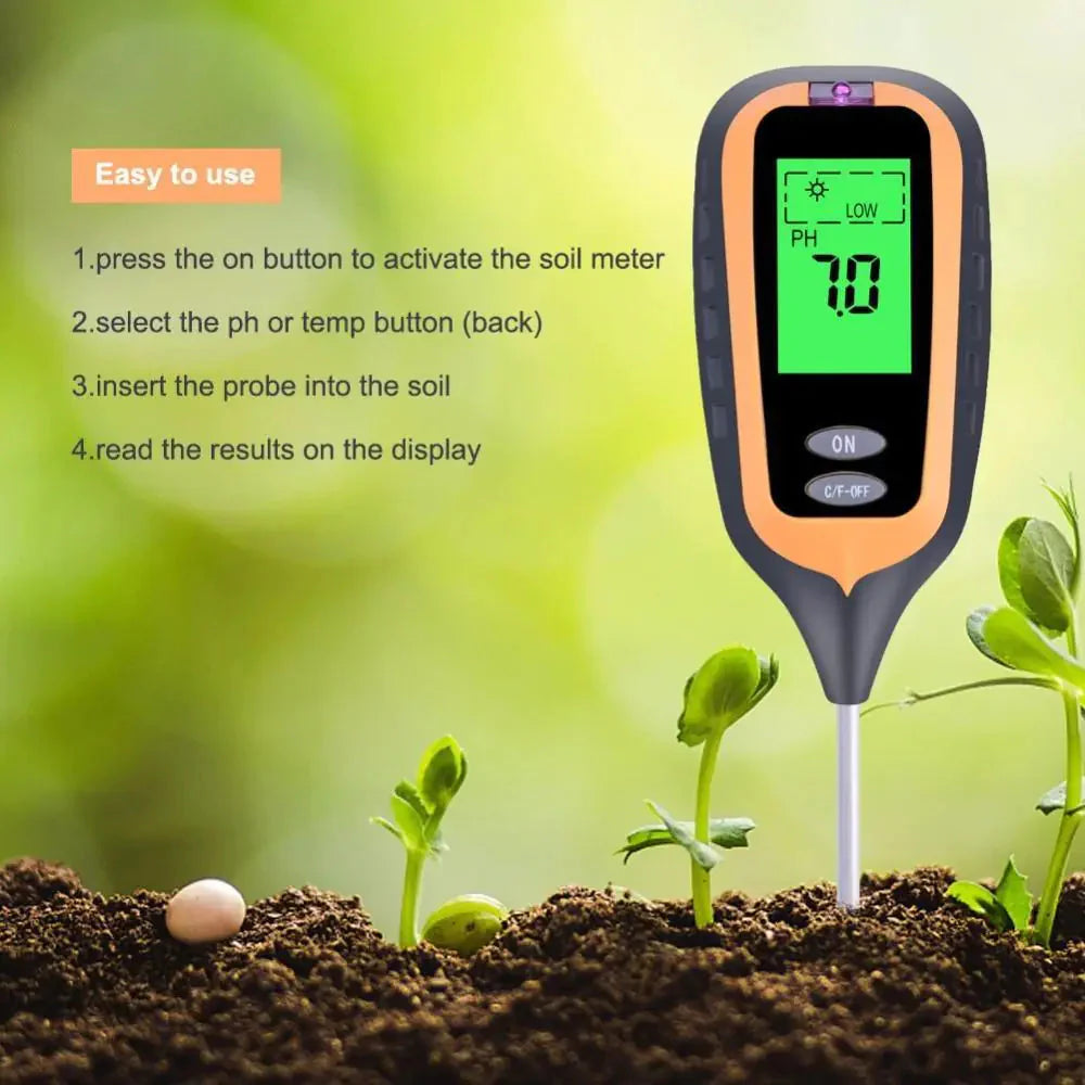 Soil Moisture and pH Meter Testing Instrument Anti Spier