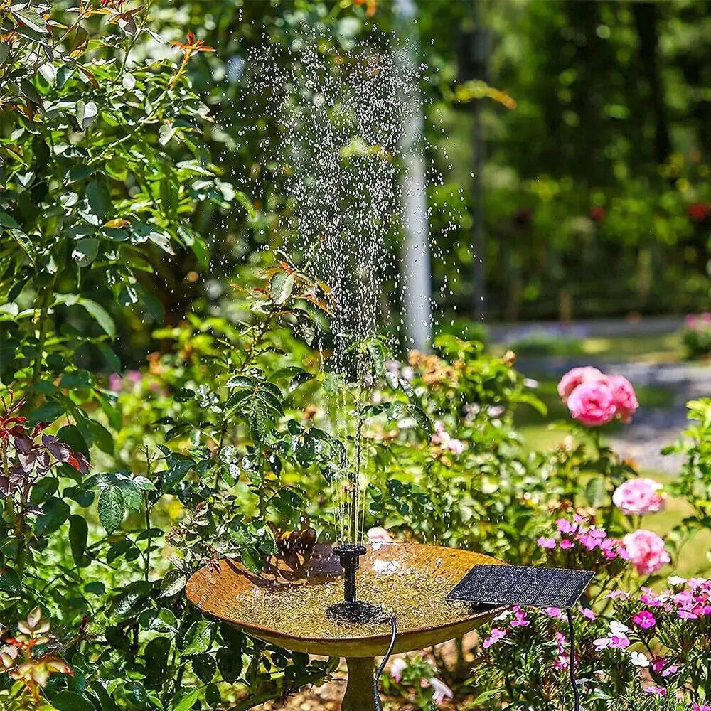 Solar Power Fountain Submersible Floating Water Pump Bird Bath Pond Garden Pool Anti Spier
