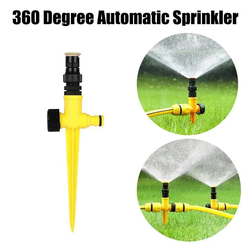 360° Rotation Auto Irrigation System Garden Lawn Sprinkler Patio Save Water USA Anti Spier