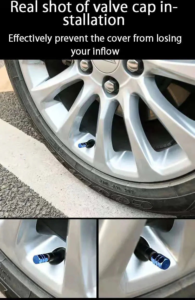 Aluminum Alloy Car Wheel Tire Valve Caps Anti Spier
