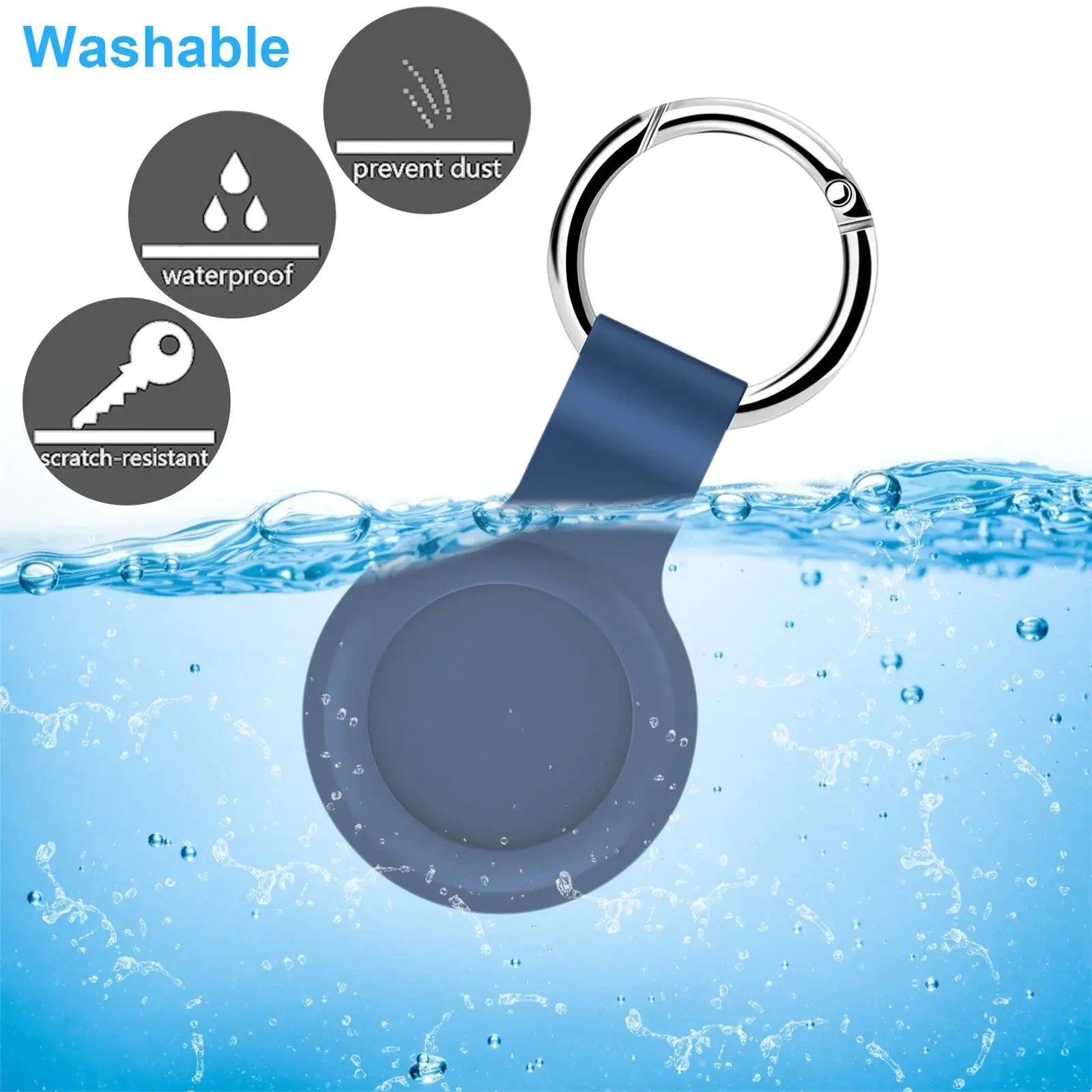 Silicone Airtag Keychain Case Anti Spier