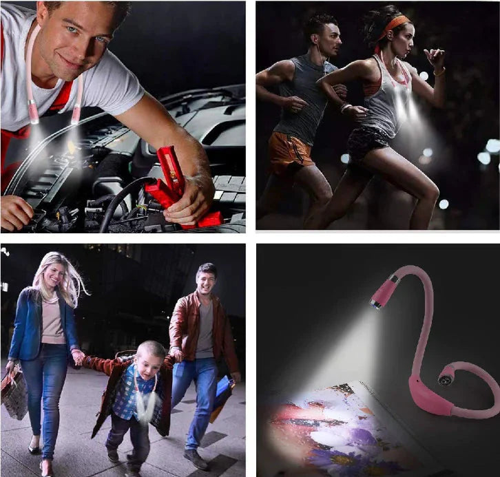 Portable Rechargeable Neck Reading Light for Outdoors Anti Spier
