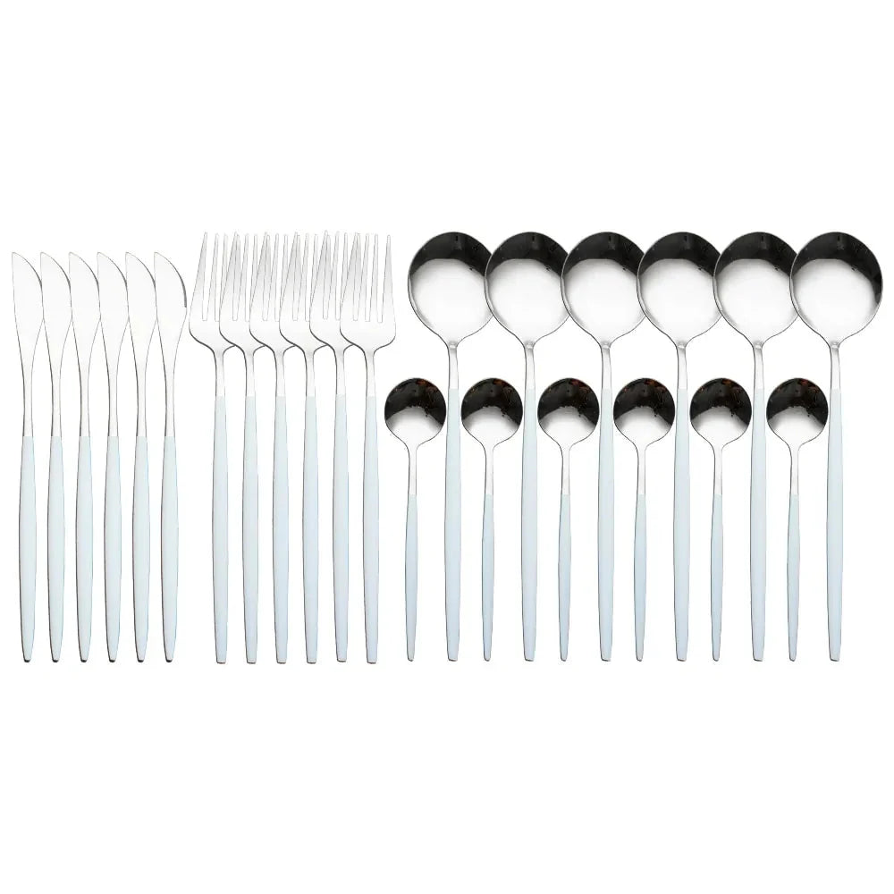 24 Pieces Luxury Cutlery Set Anti Spier