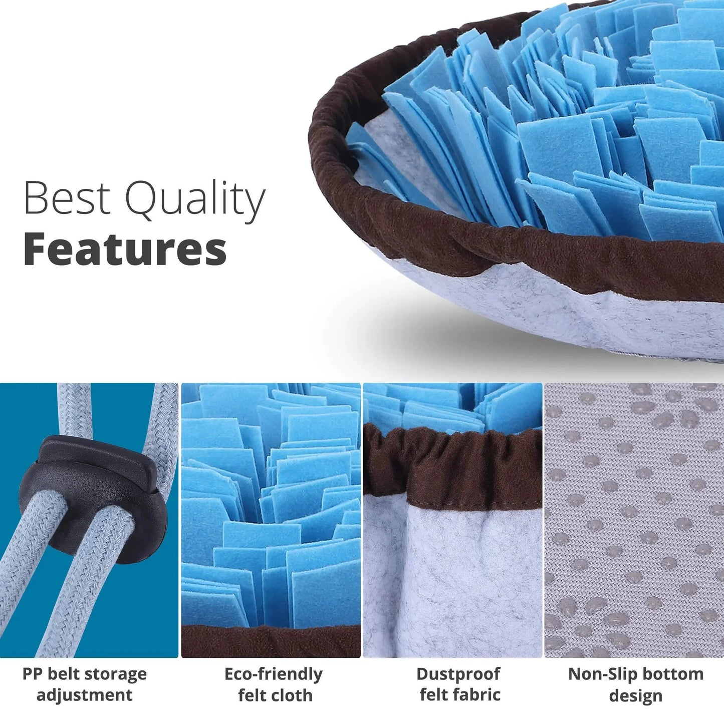 Adjustable Snuffle Foraging Mat Dog Mental Puzzle Interactive Toys Stress Relief Anti Spier