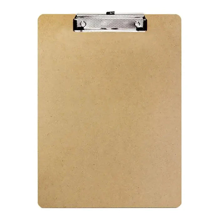 Standard Size Hardboard Clipboard w/ Low Profile Clip Anti Spier