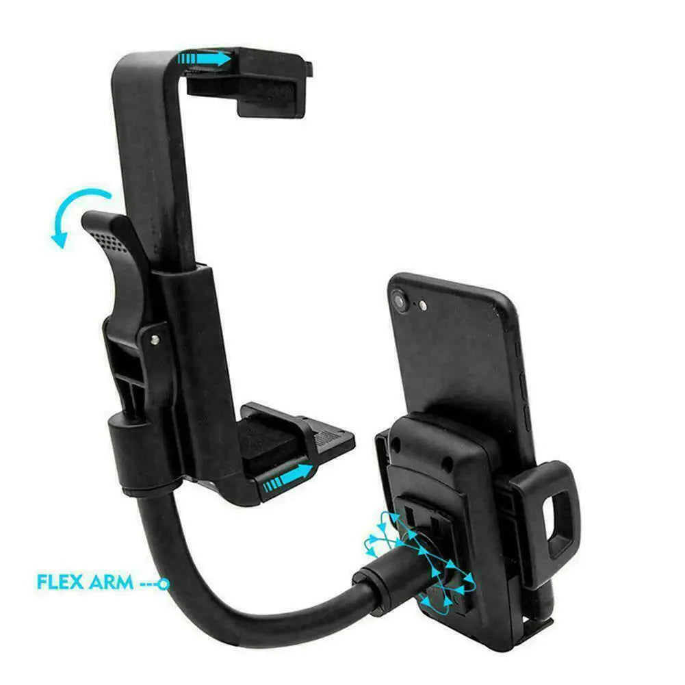 Universal 360° Car Rearview Mirror Mount Stand Holder Cradle For Cell Phone GPS Anti Spier
