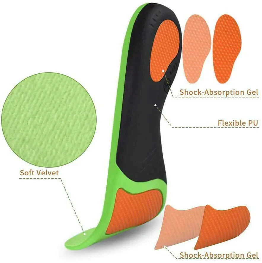 Orthotic Shoe Insoles Inserts Flat Feet High Arch Support For Plantar Fasciitis Anti Spier
