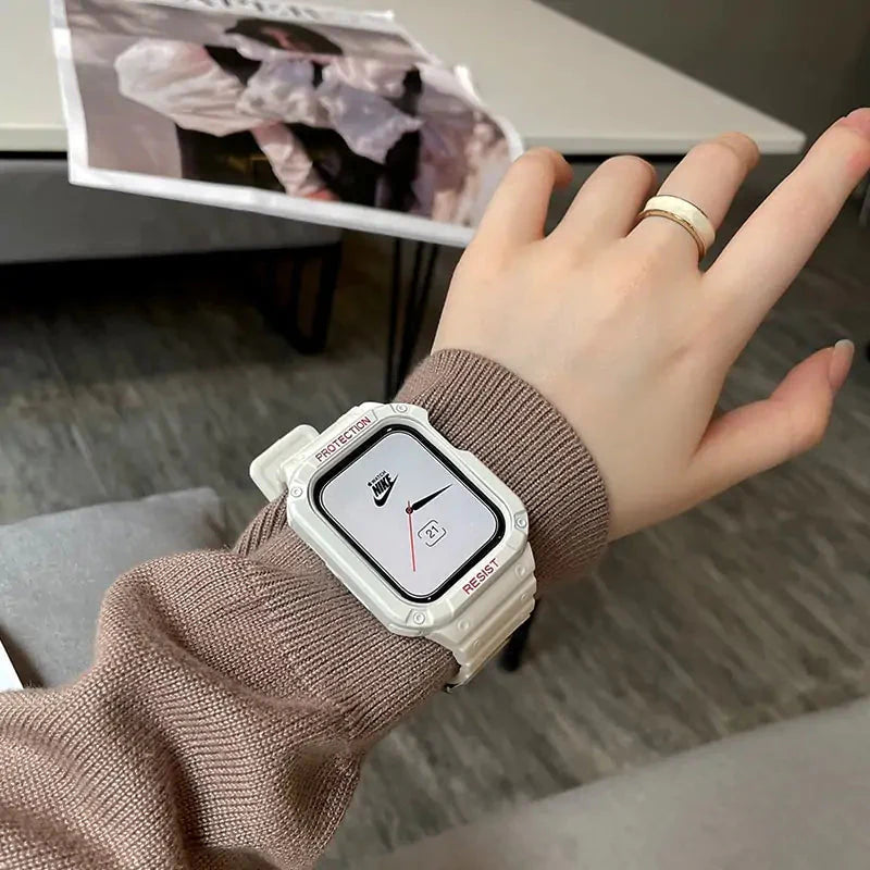 Watch Band & Case For iWatch Series 7 6 SE 5 Anti Spier