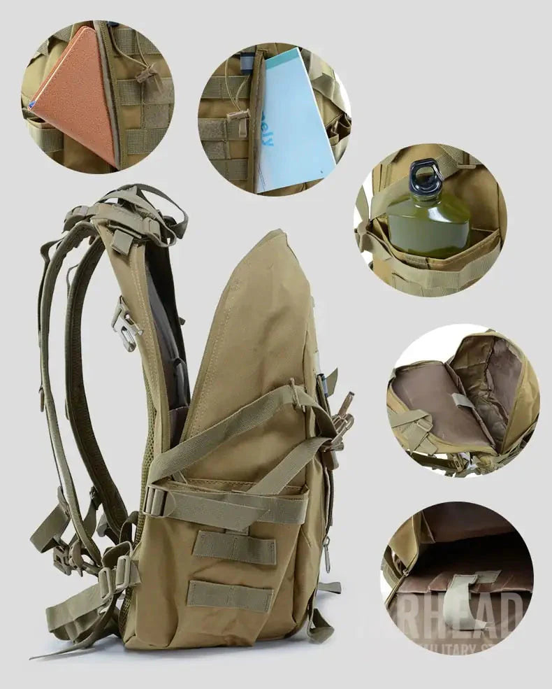 Military Backpack-Waterproof Hiking Survival Reflective Bag Anti Spier