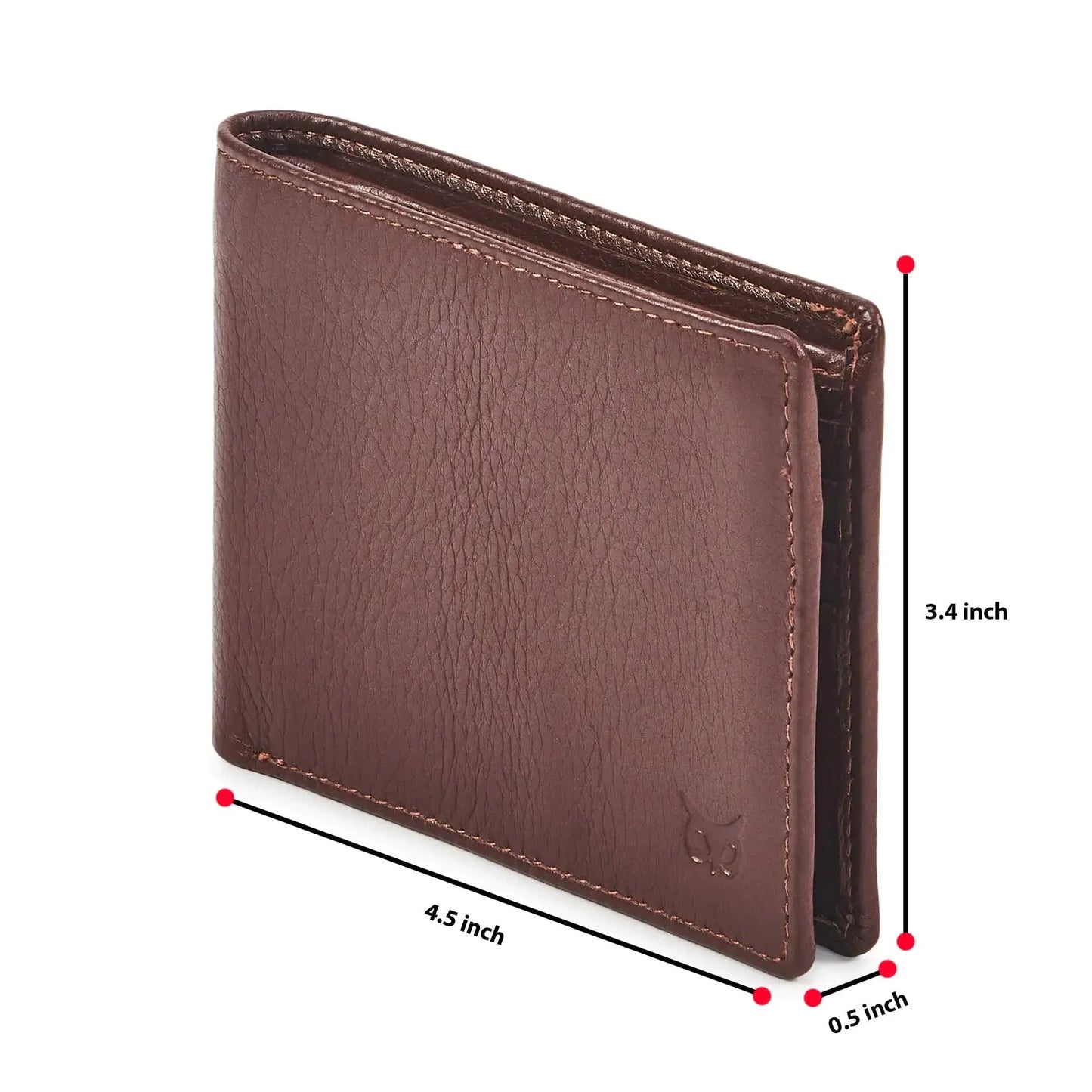 Real Leather Mens Bifold Wallet RFID Blocking Slim Minimalist Front Pocket - Thin & Stylish with ID Window in Gift Box (Nappa, Cognac) Cognac Nappa Anti Spier