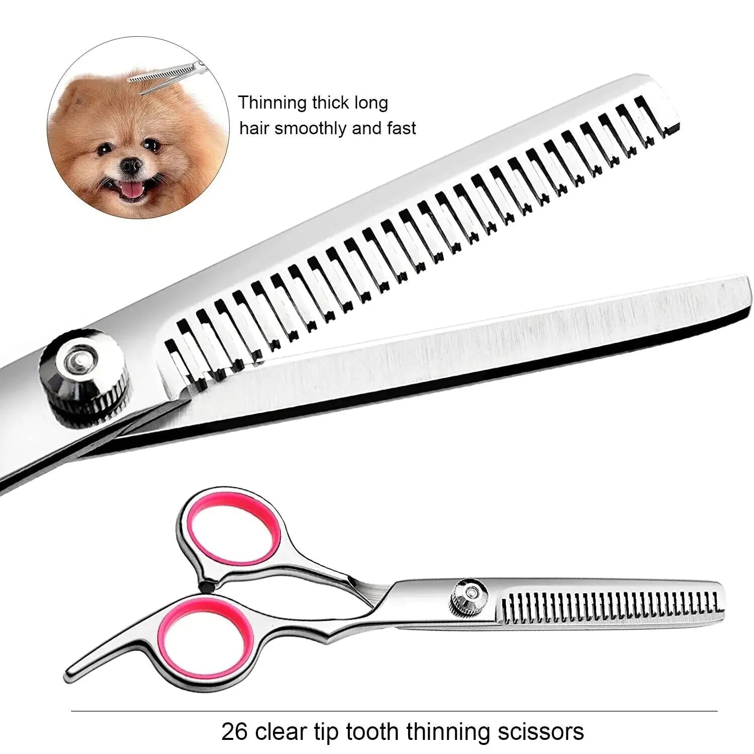 Pet Dog Grooming Scissors Stainless Straight Curved Thinning Shears Trimmer Kits Anti Spier